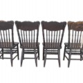 Ensemble de 4 chaises à dossiers pressés ''press-back'' - 4