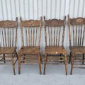 Ensemble de 4 chaises à dossiers pressés ''press-back'' - 5
