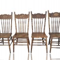 Ensemble de 4 chaises à dossiers pressés ''press-back'' - 1