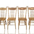 Ensemble de 4 chaises à dossiers pressés ''press-back'' - 1
