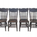 Ensemble de 4 chaises à dossiers pressés ''press-back'' - 1
