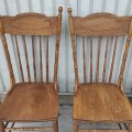 Set of 4 antique pressback chairs - 2