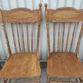 Set of 4 antique pressback chairs - 3