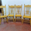 Ensemble 4 chaises à dossiers pressés ''press-back'' - 3