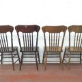 Ensemble de 4 chaises à dossiers pressés ''press-back'' - 4