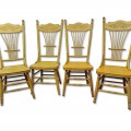 Ensemble 4 chaises à dossiers pressés ''press-back'' - 1