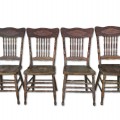 Ensemble de 4 chaises à dossiers pressés ''press-back'' - 1