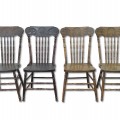 Ensemble de 4 chaises à dossiers pressés ''press-back'' - 1