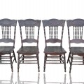 Ensemble de 4 chaises à dossiers pressés pressback - 1