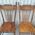 Ensemble de 4 chaises à dossiers pressés - 2