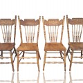 Ensemble de 4 chaises à dossiers pressés - 1