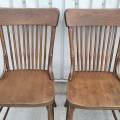 Set of 4 antique oak chairs  - 2