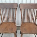 Set of 4 antique oak chairs  - 3