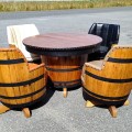 Set of barrels chairs and table  - 4