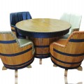 Set of barrels chairs and table  - 1