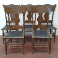 Ensemble de 4 chaises à dossiers pressés ''press-back'' - 4