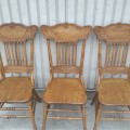 Set of 5 antique press back chairs  - 2
