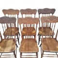 Set of 6 antique pressback chairs  - 2