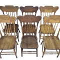 Ensemble de 6 chaises à dossiers pressés, pressback  - 2