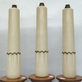 Set of 6 wooden truned candlestick - 2