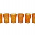 Ensemble de 6 verres, marigold carnaval, vaisselle de collection  - 2