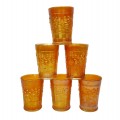 Ensemble de 6 verres, marigold carnaval, vaisselle de collection  - 1