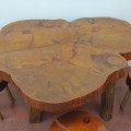 Ensemble de table et 3 bancs rustiques, idéal pour chalet - 7