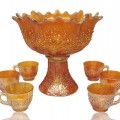 Ensemble de vaisselle carnaval ''punch bowl'' et 6 tasses, marigold  - 1