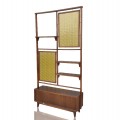Mid-century wall unit with textured panels - 5