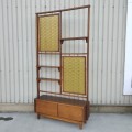Mid-century wall unit with textured panels - 6