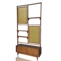 Mid-century wall unit with textured panels - 1