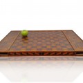 Exceptionnel de jeu dames fait de marqueterie, parchési, damier - 4