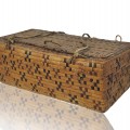 Exceptionnel panier tressé Amérindien, couvercle bombé, Ouest Canadien  - 1