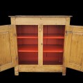 18th century Quebec 4 raised panels pine buffet, Wooden pegs assembly - 4