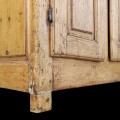 18th century Quebec 4 raised panels pine buffet, Wooden pegs assembly - 7