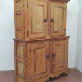 Exceptionnelle armoire 2 corps décorée de stries, style Adam,  base chantournée (partie supérieur légèrement rétrécie dans le passé) - 7