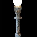 Very nice marblre lamp and pedestal with eagle ornement  - 2