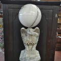Very nice marblre lamp and pedestal with eagle ornement  - 3