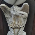 Very nice marblre lamp and pedestal with eagle ornement  - 4