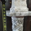 Very nice marblre lamp and pedestal with eagle ornement  - 6