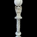 Very nice marblre lamp and pedestal with eagle ornement  - 1