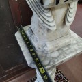 Very nice marblre lamp and pedestal with eagle ornement  - 7