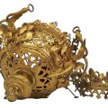 Exceptionnelle lampe de sanctuaire en laiton décorée d'anges et de dragons  - 3