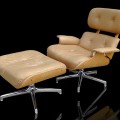 Fauteuil mid-century Modern MCM avec repose-pieds, chaise rembourrée - 1