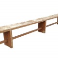 Grand banc de galerie avec piétement à traverse - 1