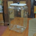 Large square battery Pyrex jar with lid - 3