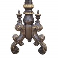 Grand chandelier Pascal tourné en bois, chandelier d'église  - 4