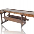 Large antique woodworker’s bench, aged and authentic - 5