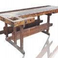 Large antique woodworker’s bench, aged and authentic - 1
