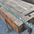 Large antique woodworker’s bench, aged and authentic - 8